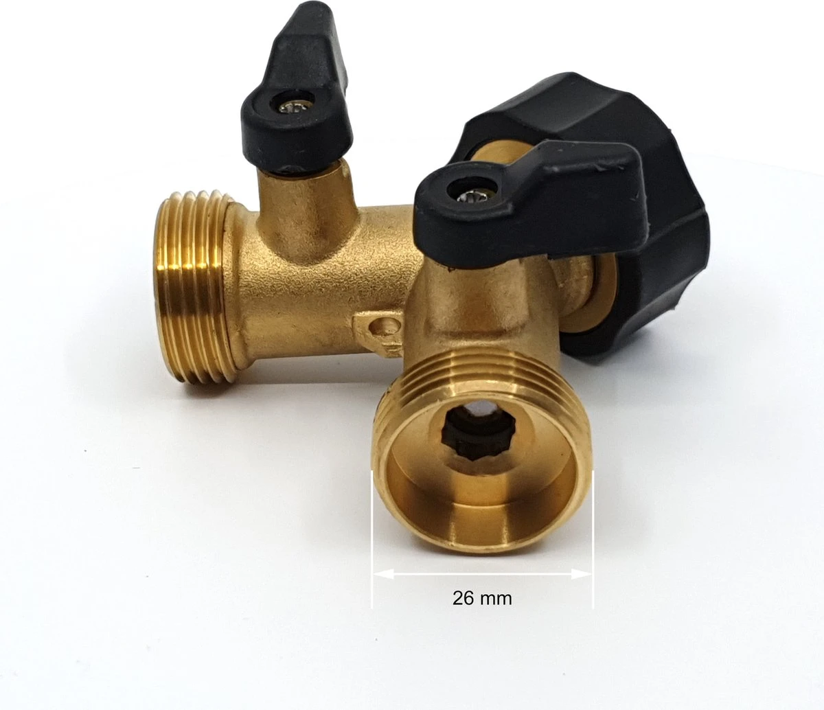 Horvitus Waterverdeler 2 Weg - Y Stuk Kraan Splitter - Voor Europese Kranen - Messing - Afbeelding 9