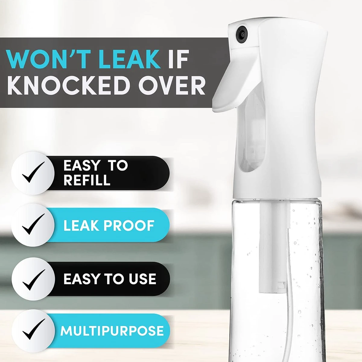 Allsa Mist Verstuiver - Mist Sprayer - Planten Spuit - Continuous Spray - Zwart - Afbeelding 2