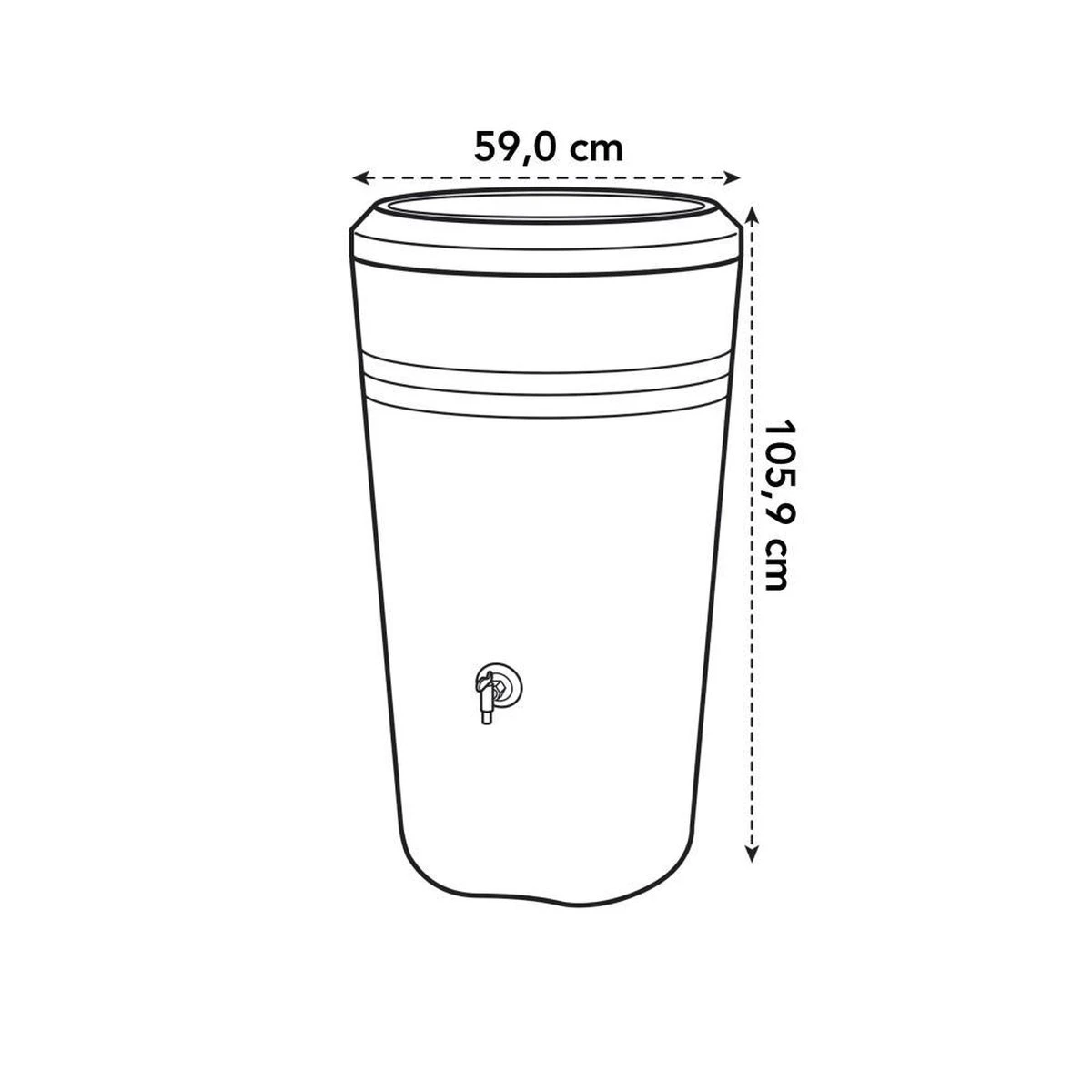 Elho Green Basics Regenton - Regenton - Living Black - Buiten - 200 Liter - Afbeelding 9