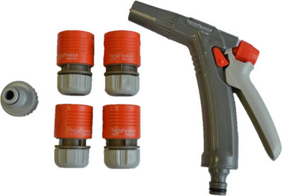 Slangenwagen Met 50 Meter Tuinslang | Eagle Garden | Incl. Spuitkopstuk En Connectors | Geel - Afbeelding 4