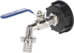 Puteus Adapter Voor IBC-containers - 3/4 Schroefdraad - Kogelkraan Met Slangaansluiting