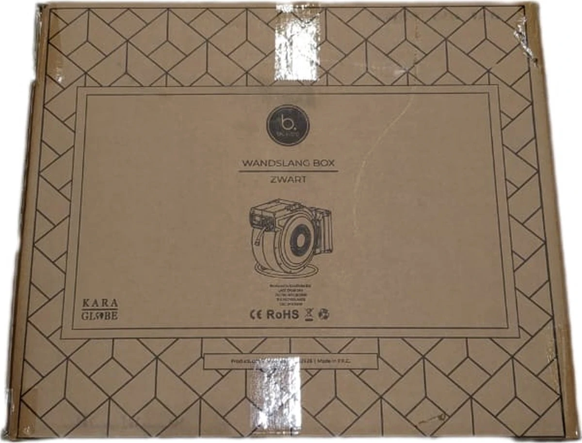 Buxibo - Wandslangenbox 20 Meter + 2 Meter - Tuinslang Met Haspel - 9 Sproei Standen - Slangenhouder 180° Draaibaar - Tuinslanghaspel Zwart+ Gratis Sproeier - Zwart - Afbeelding 6