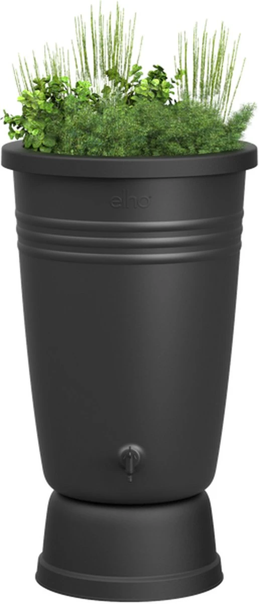 Elho Green Basics Regenton Plus 105 - Regenton Voor Kweken En Oogsten - Ø 58.4 X H 80.4 Cm - Zwart/Living Black - Afbeelding 2